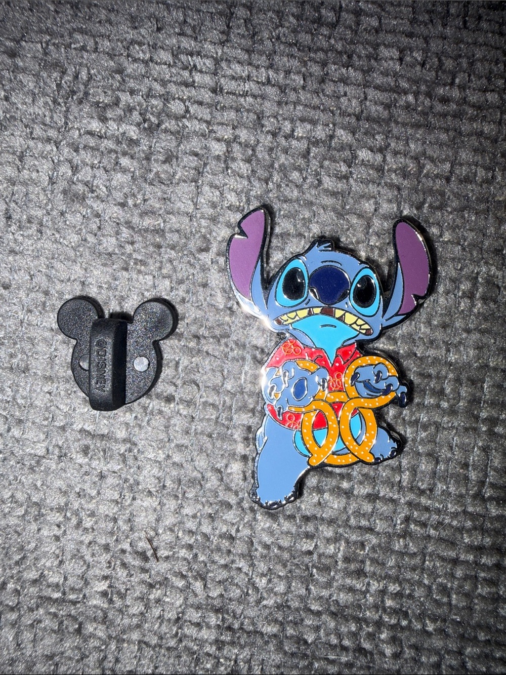 Disney Stitch snack pretzel pin